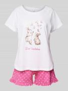 LOUIS & LOUISA Pyjama mit Statement-Stitching Modell 'Zum Verlieben' i...