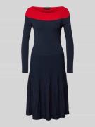 Lauren Ralph Lauren Knielanges Kleid mit U-Boot-Ausschnitt Modell 'PAT...