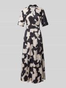 0039 Italy Maxikleid in Wickel-Optik Modell 'SVENJA' in Black, Größe S