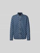 DAILY PAPER Jeanshemd mit Druckknopfleiste in Dunkelblau, Größe L