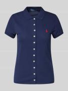 Polo Ralph Lauren Poloshirt mit Label-Stitching in Marine, Größe L