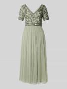 LACE & BEADS Cocktailkleid mit Ziersteinbesatz in Mint, Größe S