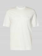 Emporio Armani T-Shirt mit Label-Stitching in Offwhite, Größe M