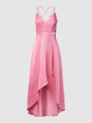 Jake*s Cocktail Abendkleid im Vokuhila-Stil in Metallic Rosa Melange, ...
