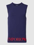 Emporio Armani Tanktop mit Label-Print Modell 'SHINY' in Dunkelblau, G...