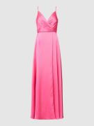 Luxuar Abendkleid in Wickel-Optik in Pink, Größe 34