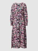 FREE/QUENT Maxikleid mit Allover-Motiv-Print Modell 'Caisa' in Pink, G...