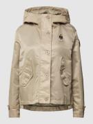 Blauer Usa Parka mit Kapuze in Beige, Größe XL