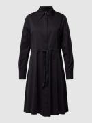 Marc Cain Knielanges Kleid mit Umlegekragen in Marine, Größe 38