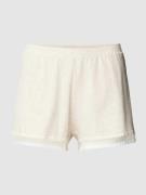 Sloggi Sweatshorts mit Spitzenbesatz Modell 'Go Ribbed' in Hellgrau Me...