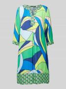 Betty Barclay Knielanges Kleid mit Tunikakragen in Gruen, Größe 40