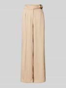 DKNY Wide Leg Stoffhose mit Applikation in Ecru, Größe S