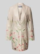WHITE LABEL Blazer mit floralen Stitchings in Sand, Größe 36