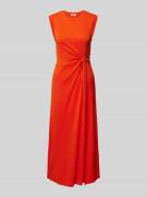 Esprit Midikleid in unifarbenem Design in Orange, Größe XL