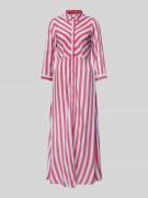 YAS Kleid aus Viskose mit Allover-Muster Modell 'SAVANNA' in Fuchsia, ...