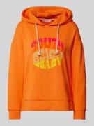 Frieda & Freddies Hoodie mit Statement-Print in Orange, Größe 36