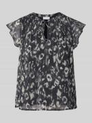 Jake*s Collection Bluse mit Allover-Print in Black, Größe 32