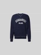 Dsquared2 Oversized Sweatshirt mit Label-Detail in Dunkelblau, Größe L