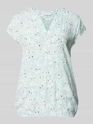 Tom Tailor Bluse mit Tunikakragen in Mint, Größe 36