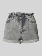 Only Regular Fit Paperbag-Shorts mit Knopfleiste Modell 'CUBA LIFE' in...