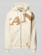 KARL KANI Sweatjacke mit Kapuze in Offwhite, Größe XXL