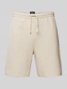 BOSS Regular Fit Sweatshorts mit Strukturmuster in Sand, Größe XXL