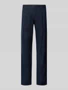 Marc O'Polo Tapered Fit Leinenhose mit Bundfalten Modell 'Osby' in Dun...