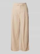 Marc O'Polo Denim Wide Leg Culotte mit Bundfalten in Sand, Größe M