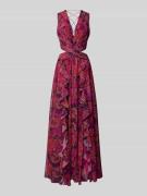 ADLYSH Cocktailkleid in Wickel-Optik mit Volants in Pink, Größe M