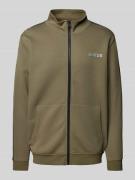 Guess Activewear Sweatjacke mit Reißverschluss in Oliv, Größe M