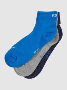 PUMA Sneakersocken mit Logo im 3er-Pack in Royal, Größe 39/42