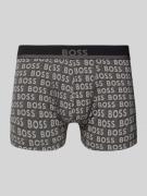 BOSS Trunks mit elastischem Label-Bund in Dunkelgrau, Größe M