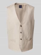 Christian Berg Men Weste mit Leistentaschen in Beige, Größe 50