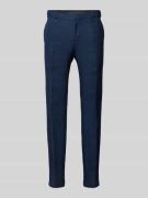 BOSS Slim Fit Leinenhose mit Gesäßtaschen Modell 'Genius' in Marine, G...