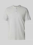 Cinque Slim Fit Poloshirt mit Rundhalsausschnitt Modell 'LANO' in Silb...