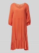 Soyaconcept Knielanges Kleid mit V-Ausschnitt Modell 'Radia' in Orange...