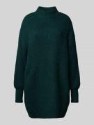 Apricot Strickkleid mit Stehkragen in Dunkelgruen, Größe XXL