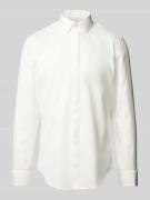 Jake*s Slim Fit Smokinghemd aus Twill in Ecru, Größe 43/44