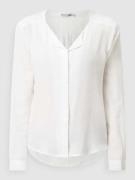 Fransa Hemdbluse mit V-Ausschnitt in Offwhite, Größe L