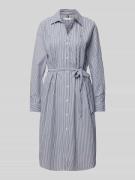 Tommy Hilfiger Oversized Hemdblusenkleid mit Bindegürtel in Dunkelblau...