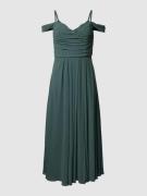 My Mascara Curves PLUS SIZE Abendkleid mit Raffungen in Lind, Größe 50