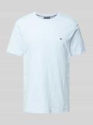 Tommy Hilfiger T-Shirt mit Label-Stitching in Hellblau, Größe L