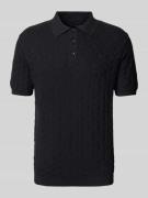 MCNEAL Slim Fit Poloshirt aus reiner Baumwolle in Black, Größe XXXL