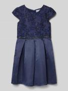 Happy Girls Kleid mit Kappärmeln in Marine, Größe 104