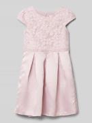 Happy Girls Kleid mit Kappärmeln in Altrosa, Größe 128