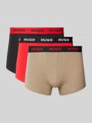 HUGO Trunks mit elastischem Label-Bund im 3er-Pack in Rot, Größe L