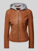 MAURITIUS Jacke in Leder-Optik Modell 'Adila' in Cognac, Größe XL