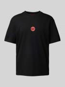 HUGO T-Shirt mit Label-Print Modell 'Derdcho' in Black, Größe M