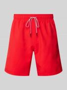 BOSS Regular Fit Badeshorts mit Label-Print Modell 'Orca' in Rot, Größ...