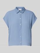 Jake*s Collection Regular Fit Bluse mit Hemdblusenkragen in Blau, Größ...